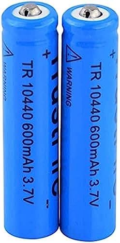 Li-Ion Batteries 3 7V 10440 600Mah Rechargeable Batteries for Remote Control Led Flashlight,2pcs