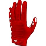Nxtrnd G2 Pro Football Gloves, Men's Ultra Sticky Elite Receiver Gloves (Red, X-Large)