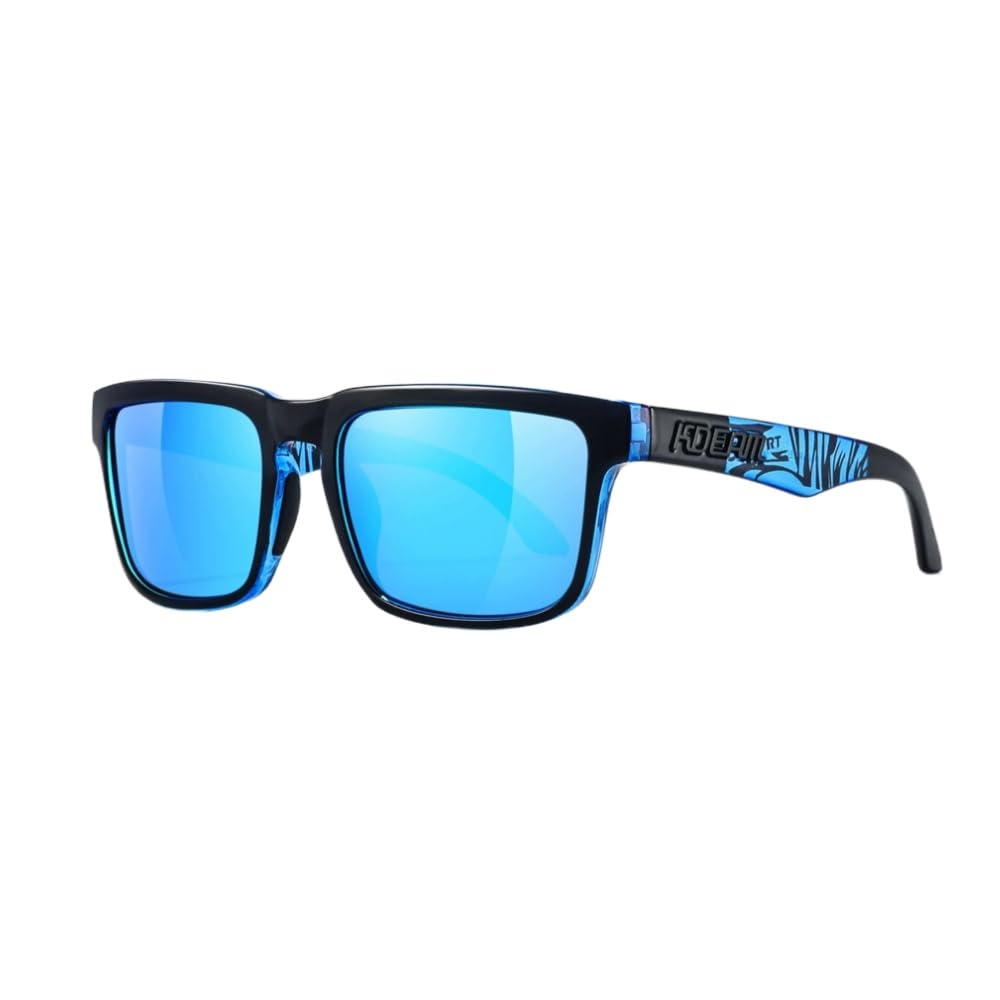 Nyfolk Unisex-Polarisationssonnenbrille, blendfrei, rechteckiger Rahmen im Retro-Stil – ideal für alle Outdoor-Aktivitäten