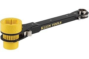 Klein Tools KT155HD Heavy-Duty Lineman's 6-In-1 Ratcheting Wrench