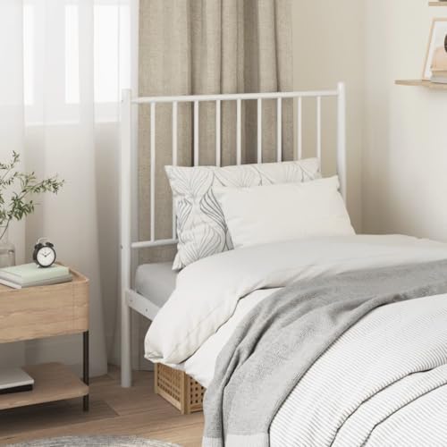 MOBCANT Kopfteil Metall Weiß 80 cm, Bett wandpolster Kopfenden Betthaupt Bed headboard Geeignet für Bettgestell Boxspringbett Bed Bettrahmen