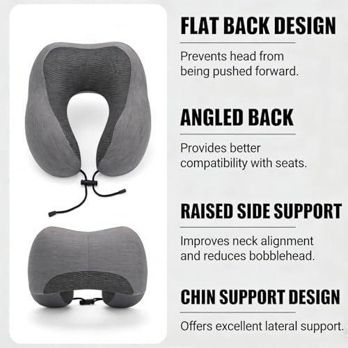 Almohada de espuma viscoelástica para viaje cuello miniatura 5