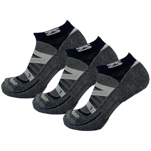 Zensah Wool Running Socks - Soft Cushioned Merino Wool, Moisture Wicking, Anti-Blister - Athletic Socks, Trail Socks