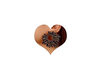 Color Earrings for Women Statement Rhinestone Earrings Color Crystal Earrings Studs Jewelry for Halloween Christmas Gift black