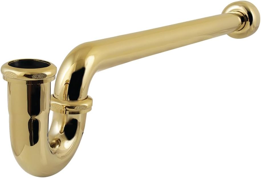 Kingston Brass CC6122 1-1/2" P-Trap with Box Flange, 19" Length, 18 Gauge, Polished Brass