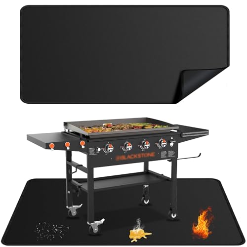 79x39 inches Large Under Grill Mats for Blackstone, Double-Sided Fireproof Outdoor Grill Protective...