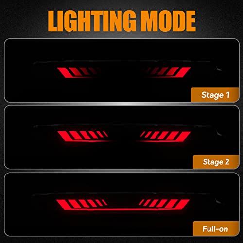 Image of Third 3rd Brake Light LED for 2007-2013 Chevy Silverado /GMC Sierra 1500 2500HD 3500HD High Mount Rear Brake Lights Assembly, Time Tunnel Waterproof Center Cab Lamp Stop Light