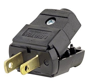 Leviton 101-P 15 Amp, 125 Volt, Residential Grade, Polarized, Non-Grounding Plug, Brown - 20 Pack
