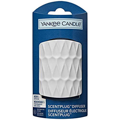 Yankee Candle ScentPlug Diffusor | Basiseinheit für Raumduftstecker | Farbton White Organic Pattern | GB-Stecker