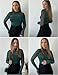 Zeagoo Womens Mesh Sheer Long Sleeve Top Mock Turtle Neck See Though Shirts Ruched Sexy Casual Going Out Blouses Green