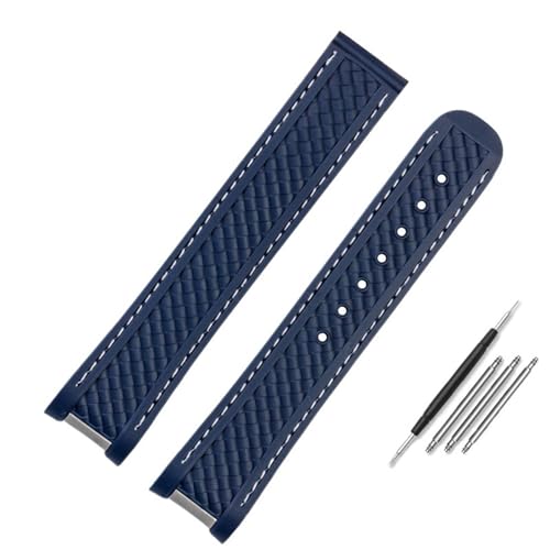 Bracelet montre 20mm silicone bleu pour activités outdoor Aqua Terra