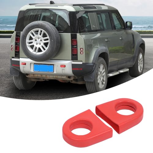 Bumper Tow Hook Covers Compatible with Land Rover Defender 2020-2025Car Rear Bumpers Tow Hook Protector,Rubber Tow Hook Covers Protect,Car Accessories Adds Cushioned Grip to Tow Strap (Red)