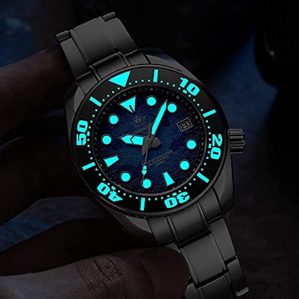 ADDIESDIVE Herr NH35A automatisk klocka armbandsur automatisk rörelse med rostfritt stål band, Rostfritt stål, 200g, Armband