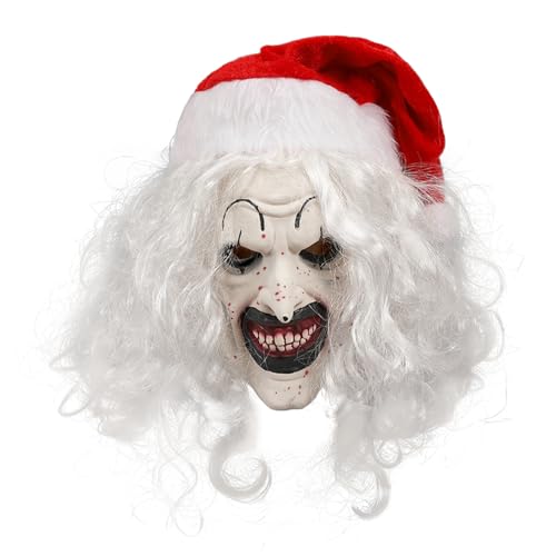 GOBWCOT Máscara de palhaço Art the Clown Mask Scary Killer capacete de cabeça completa para Halloween, cosplay, acessórios para adultos (máscara Blody)
