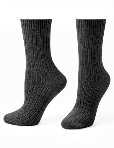 Image of HUE womens Crew Length Boot Socks, 2 Pair Pack
