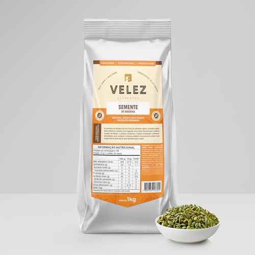 Semente de Abóbora Crua Sem Casca Premium VELEZ 1Kg