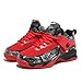 Hewcey Boys Basketball Shoes Lightweight Breathable Kids Basketball Sneakers Fashion Walking Tennis Shoes for Boys Girls BlackRed