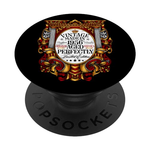 Decoraciones vintage de 68 cumpleaños vintage 1956 68 cumpleaños PopSockets PopGrip Intercambiable