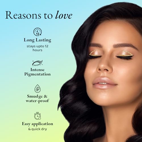 Image of Elitty All That Glitters Waterproof Liquid Eyeliner Combo (Pack of 3) | Glitter Shades (Silver, Golden, Copper-Dark Rose Gold) | Lasts Upto 12 Hrs | 4 ML Each