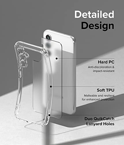 Image of Ringke Fusion Matte Compatible with Samsung Galaxy A54 5G Case Cover Anti Fingerprint Hard Back Soft TPU Bumper Scratch Resistant Natural Form Samsung A54 Back Cover - Matte Clear
