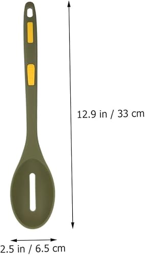 Miniatura 5 de Cucharas de silicona para untar, 2 unidades, colador antiadherente, herramientas para hornear, cuchara de mezcla antiadherente, cucharas ranuradas