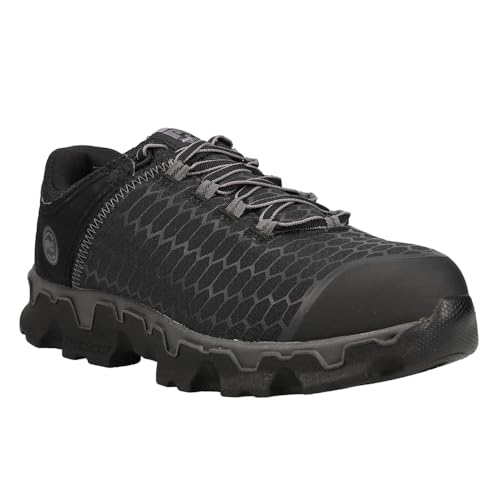 Image of Timberland PRO Men's Powertrain Sport Alloy Safety Toe Industrial Athletic Work Shoe, Black /Grey, 11