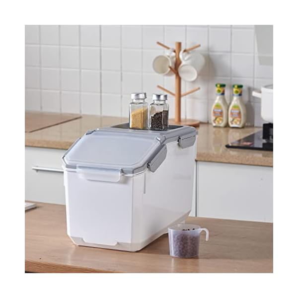Pet Food Storage Container with Measuring Cup