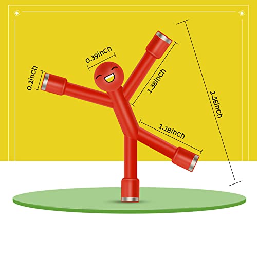 30 Pack Magnet Men, Colorful Fridge Magnetic People For Kids Adults, Mini Translucent Magnetic Men For Refrigerator, Whiteboard And Decoration, 6 Color #TOP1