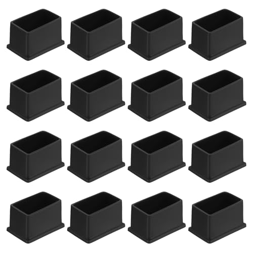 Tapas cuadradas de PVC para patas de silla, almohadillas protectoras de suelo 50x30mm 2
