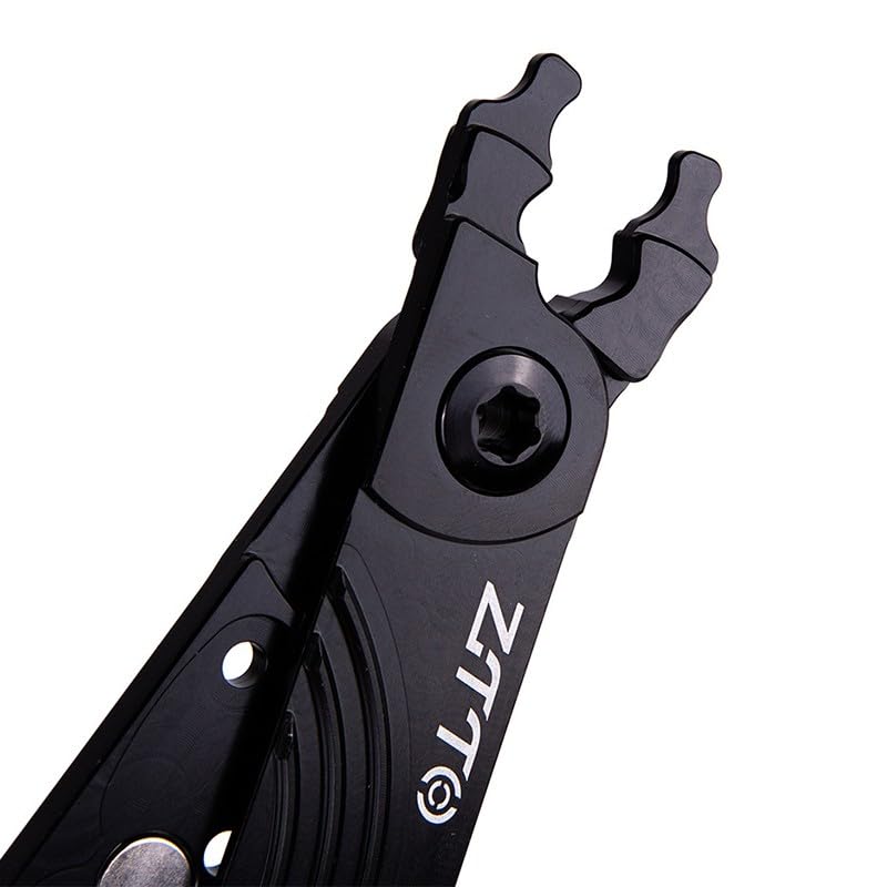 ReachMall Outil de chaîne, pince à maillons rapides 4 en 1 pour l'installation et le retrait, outil de réparation de vélo en alliage d'aluminium CNC, noir