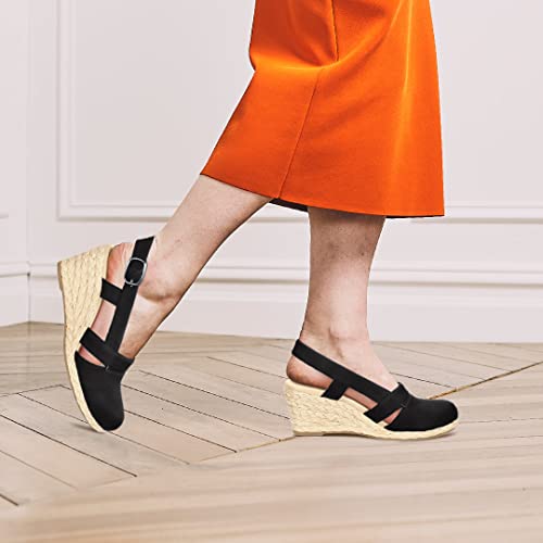 Juliet Holy Womens Wedges Sandals Platform Espadrilles Slingback Closed-toe Clogs Sandals2