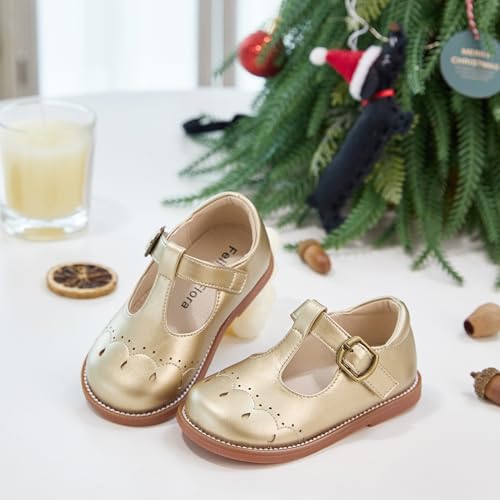 Image of Felix & Flora Toddler Girl Mary Jane Dress Shoes - School Oxford Flats for Girl Party Shoes.