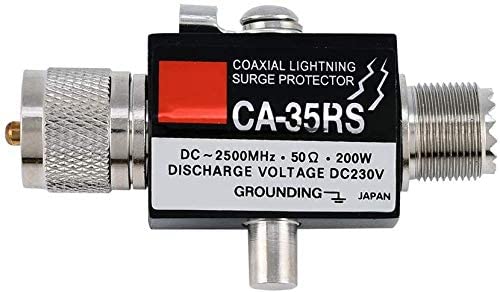 Zerone UHF Coaxial Lightning Surge Arrester, Lightning Surge Protector Male to Female UHF Connector