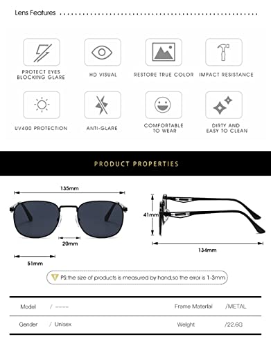 ZENYS Men and Women Punk Outdoor Vacation Decorative Sunglasses (Color : 2, Size : 1)4