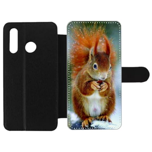 Étui cuir Huawei P30 Lite écureuil housse de protection à fermeture magnétique
