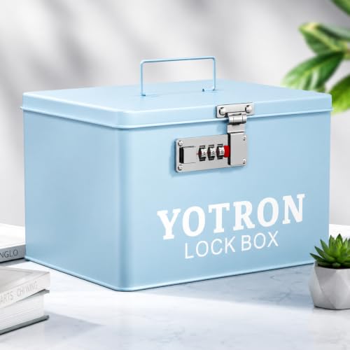 Image of Metal Medicine Lock Box, Portable First Aid kit Box Sewing, Art, Craft with Handle, Multipurpose Medical Supply Organizer for Home Car