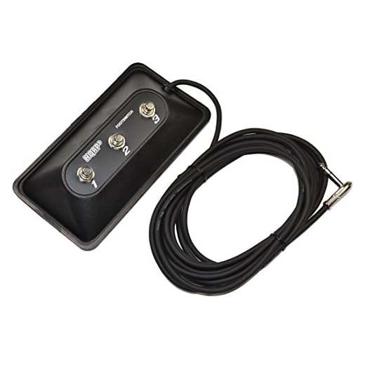 HQRP Interruptor de pie de amplificador de guitarra de 3 botones compatible con DigiTech FS3X de repuesto Jamman Solo XT, RP360, Trio, Whammy DT, enchufe de ángulo recto de 1/4 pulgadas, cable de 4,3
