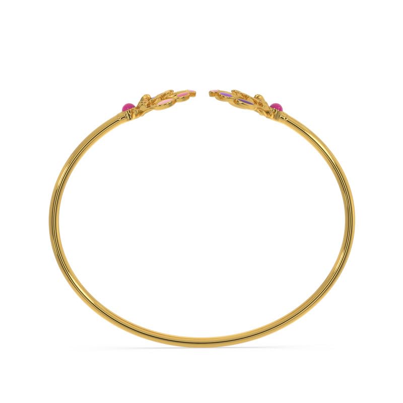 Image of KISNA 14KT|18KT BIS Hallmark Pure Gold bracelets For Women Size -2.4 anna
