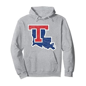 Louisiana Tech Bulldogs Distressed Primary Pullover Hoodie