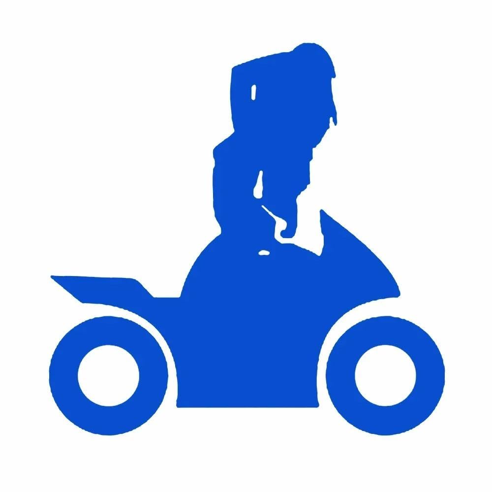 Fashion Beauty and Locomotive Vinyl Car Stickers Car Window Motorcycle Accessories Decals(Blue,15cm)