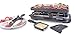 Swissmar Classic 8-Person Raclette Party Grill - Indoor Electric Grill & Griller with Reversible Cast Iron Grill Plate/Crepe Top - Anthracite Black