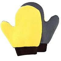 Naseom 2 Stück Autowaschhandschuhe, Mikrofaser Autopflegehandschuhe, Die Ultimative Wahl für Professionelle Reinigung Engster Räume und Vielzweckfelgen - Extrem Saugstark und Schmutzfrei (23x19 cm)