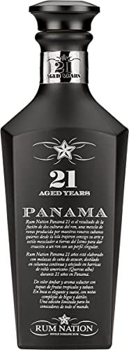 Rum Nation I Panama 21 Years Old I Black Edition Geschenkbox I 43% Vol. I 700 ml I Verbindung...