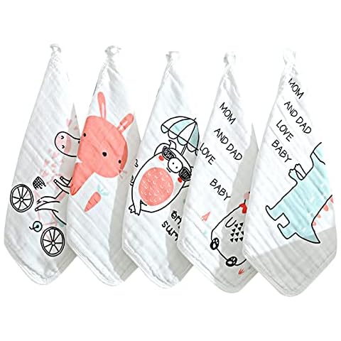 Kytpyi Gasas para Bebés, 5 Toallas de Algodón Cover