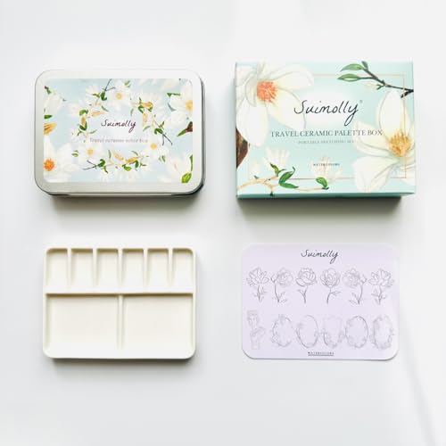 Suimolly Watercolor Palette,Travel Watercolor Palette,for Artists Illustrations, Drawing (Empty Box) (8well)