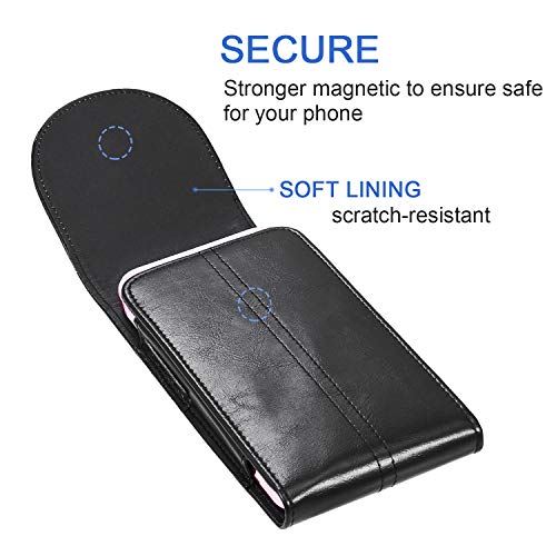 Kiwitatá Belt Case For Iphone 13 Pro Max 14 Plus, Cell Phone Belt Holster Carrying Hanging Waist Holder For Iphone 14 Pro Max 12 Pro Max 8 Plus Galaxy S21 Ultra Plus S20+ Pixel 6 Pro Black #TOP7