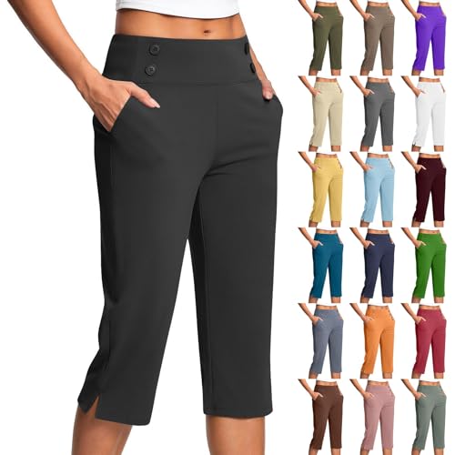 Women Black Trousers, Womens Long Shorts, Ladies Pants, 3/4 Gym Leggings for Women UK, Women's Activewear Leggings, Ladies Bowls Trousers, Black Tracksuit Bottoms Womens, Yoga wear