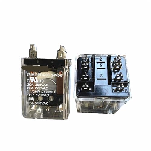 Relais électromécanique 731H DPDT CT 24 V CC 25 A 8 broches