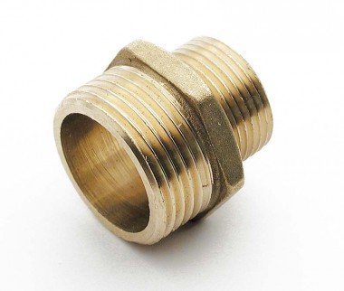 BT SELECTION Threaded Coupling M/M Reduced Brass Diameter 20 x 27 (3/4 inch) - 15 x 21 (1/2 inch) Male/Male