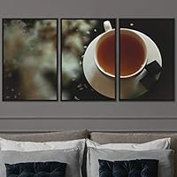 3 Piece Framed Canvas Wall Art Coffee Canvas Prints Home Artwork Decoration for Living Room,Bedroom - 16